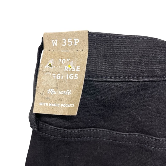 Madewell 10” High Rise Black Distressed Jeggings NWT Women’s Size 35 Petite - Picture 9 of 12